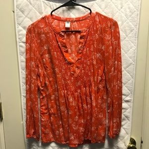 Orange old navy peplum top